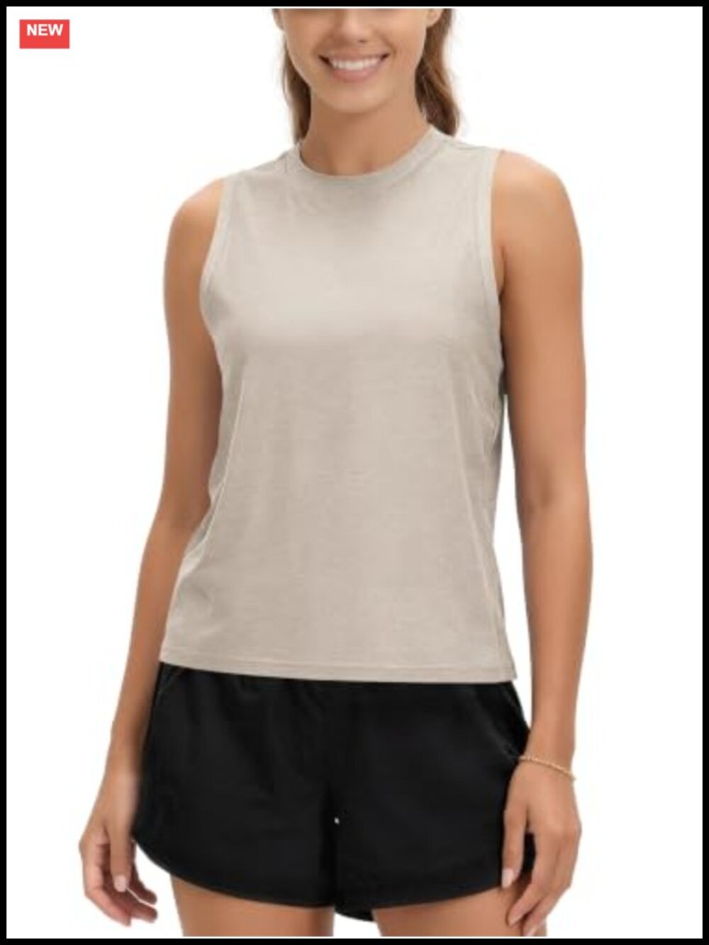 Women's Performance Tank Ultra Soft Tech Sleeveless Crew Neck Pullover Top
